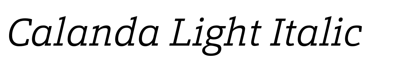 Calanda Light Italic